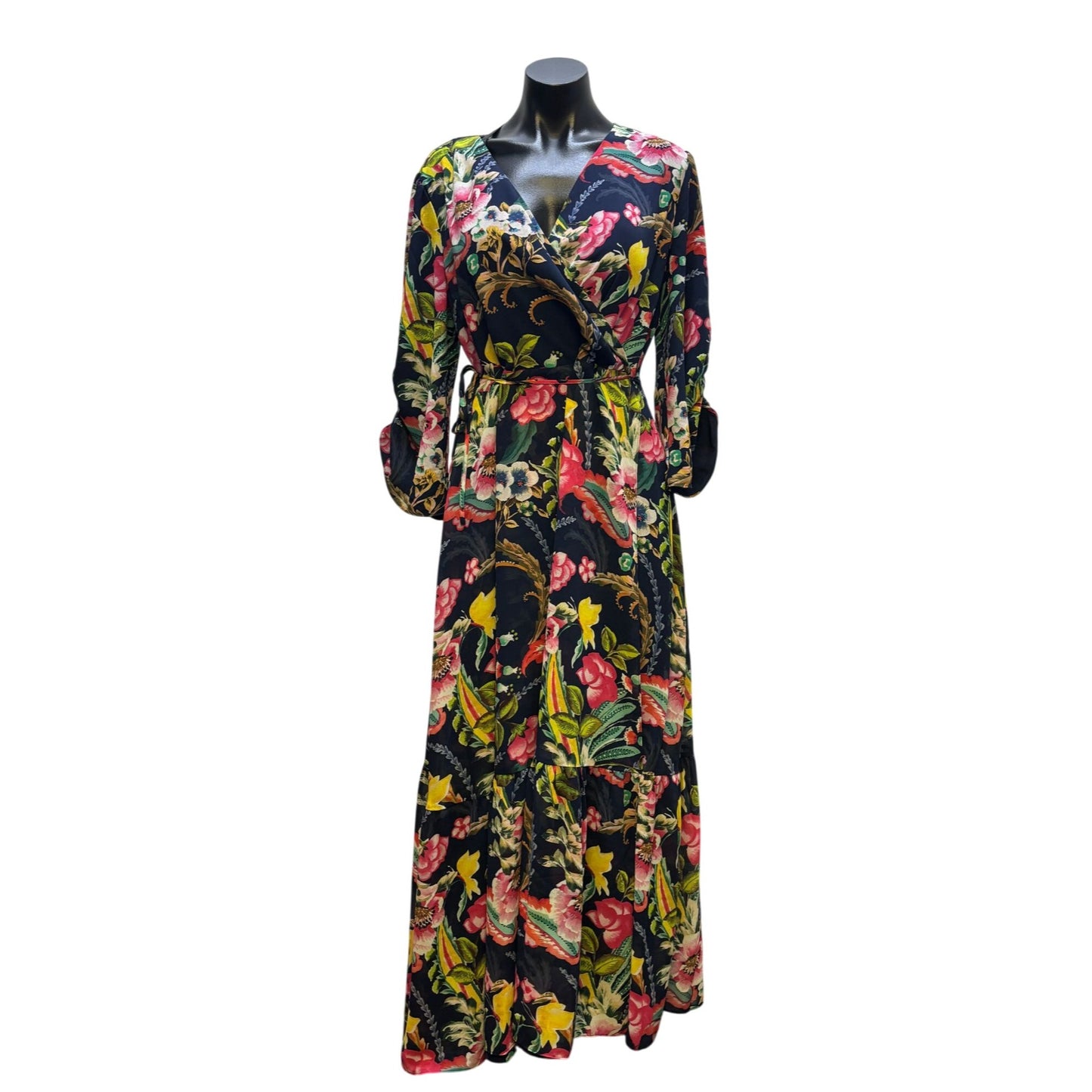 Soft Surroundings Floral Maxi Dress Navy M