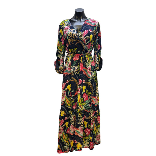 Soft Surroundings Floral Maxi Dress Navy M