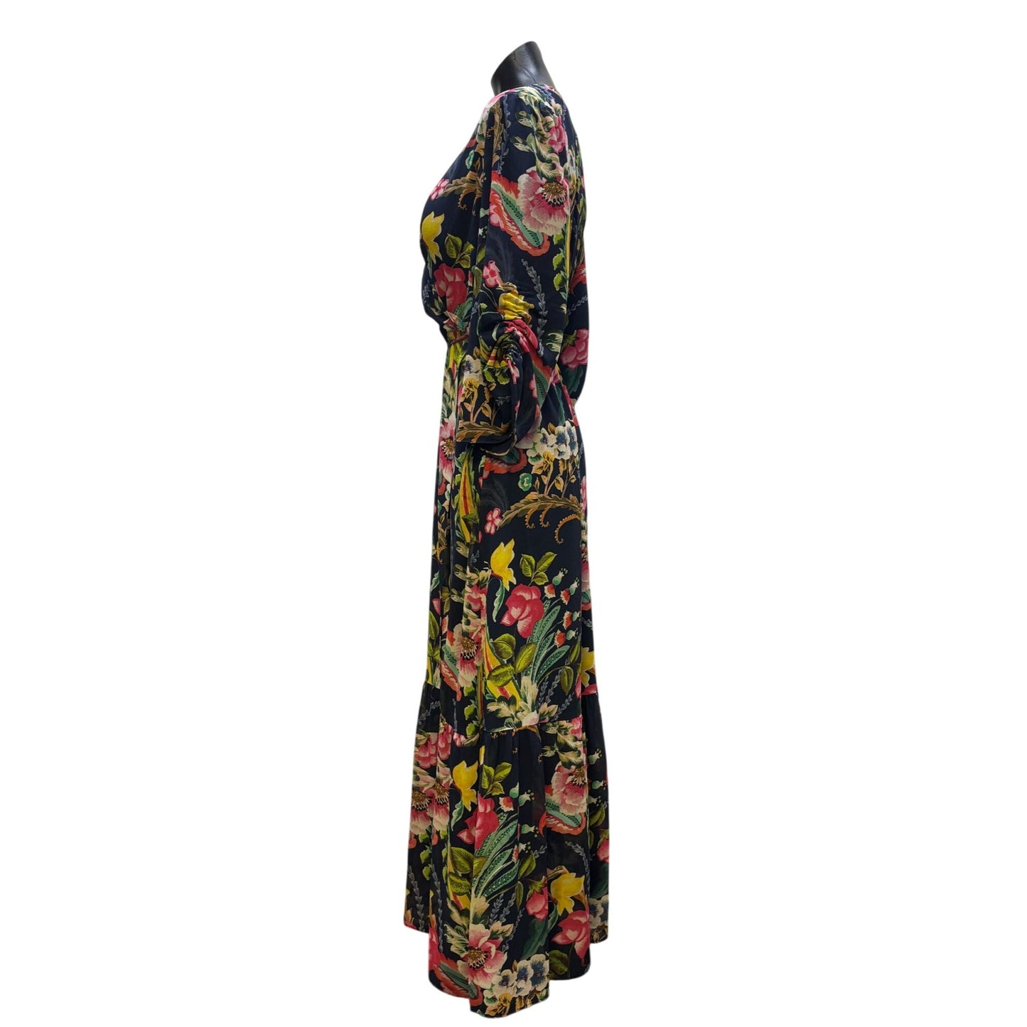 Soft Surroundings Floral Maxi Dress Navy M