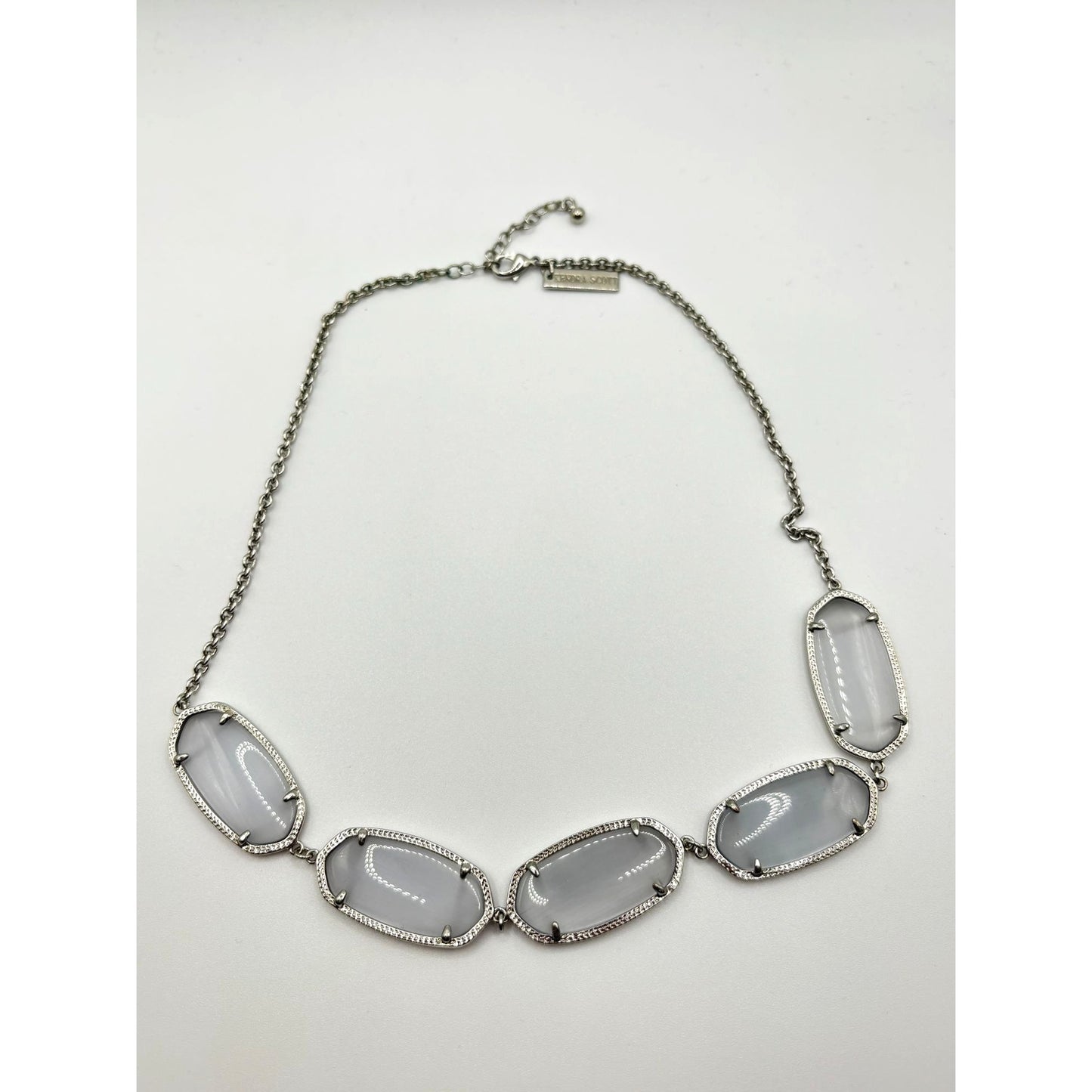 Kendra Scott Gray Stone & Silver Metal Necklace