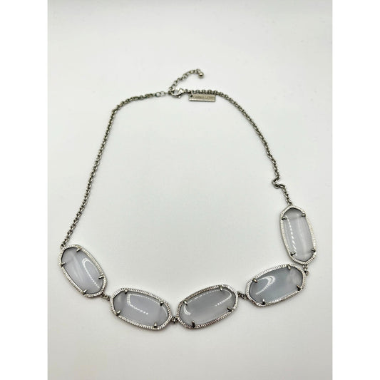 Kendra Scott Gray Stone & Silver Metal Necklace