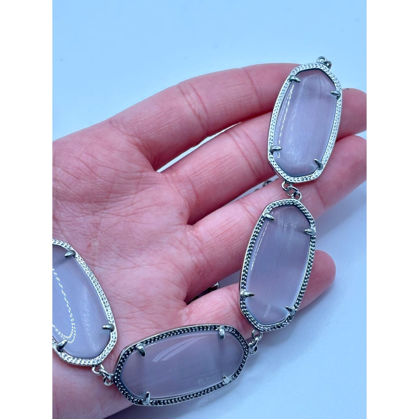 Kendra Scott Gray Stone & Silver Metal Necklace