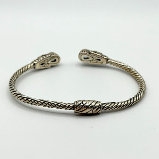 Novica Sterling Silver 925 Twisted Cuff Bracelet Blue Topaz Handmade