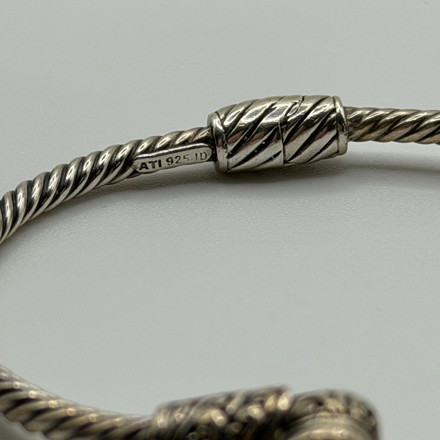 Novica Sterling Silver 925 Twisted Cuff Bracelet Blue Topaz Handmade