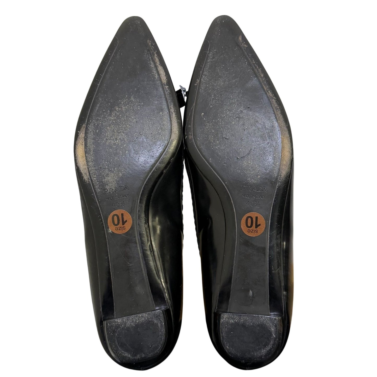 Prada Black Pointed Toe Flats Size 40.5 /10