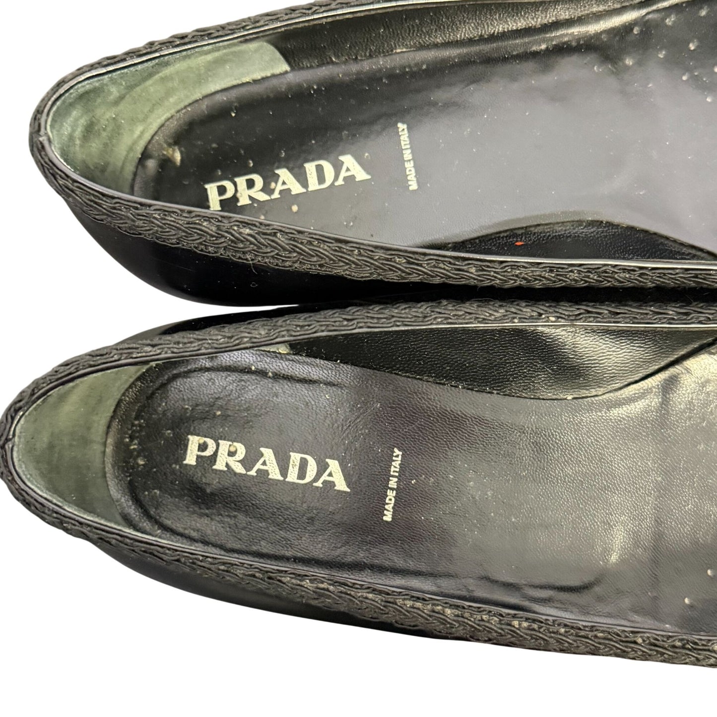 Prada Black Pointed Toe Flats Size 40.5 /10
