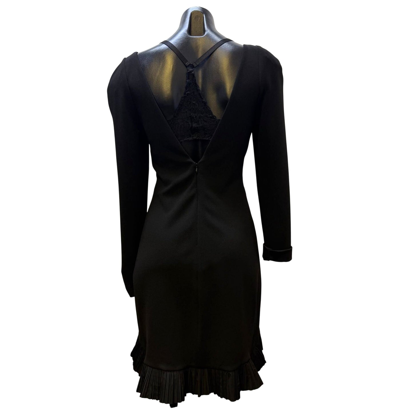 NWT One33 Social Black Low Back Long Sleeve Dress Size 4