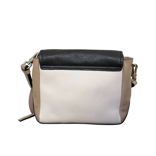 Marc By Marc Jacobs Crossbody Bag Black White Tan Leather Adjustable Strap