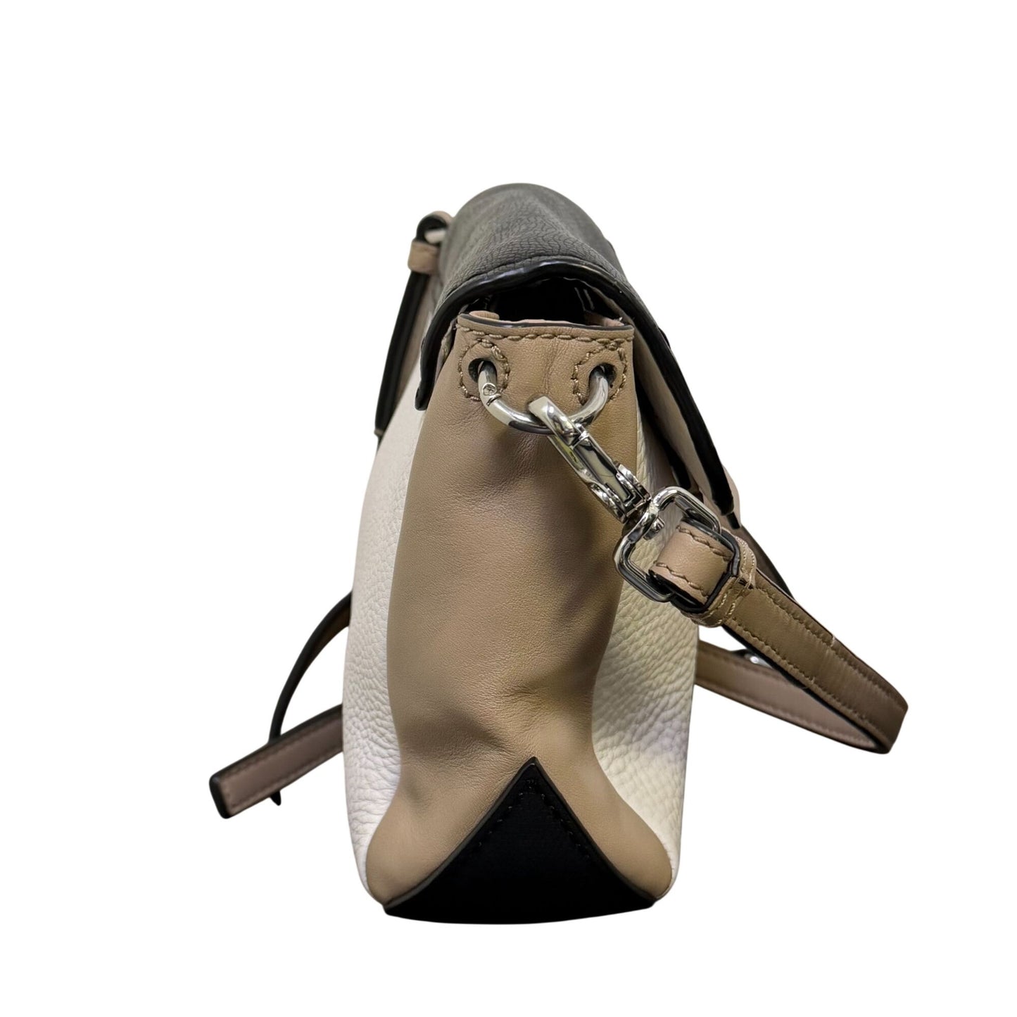 Marc By Marc Jacobs Crossbody Bag Black White Tan Leather Adjustable Strap