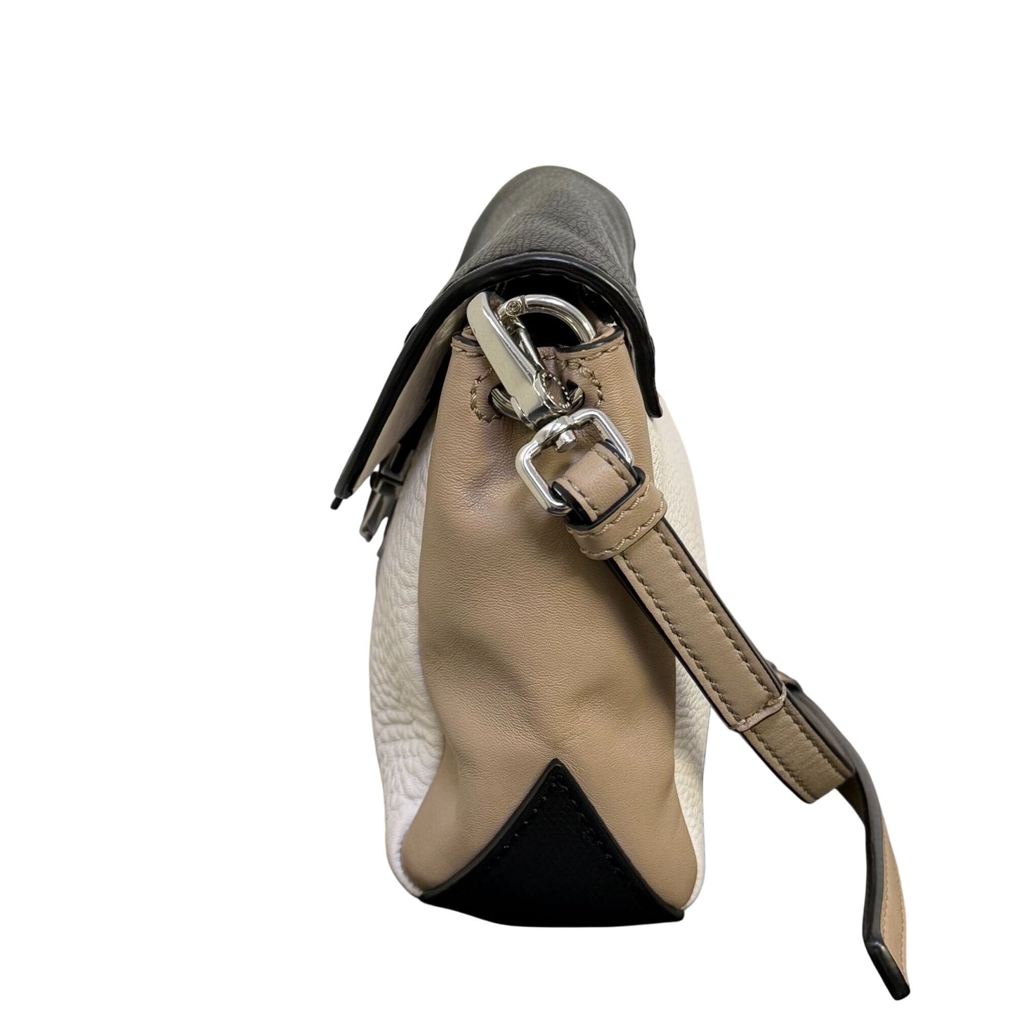 Marc By Marc Jacobs Crossbody Bag Black White Tan Leather Adjustable Strap