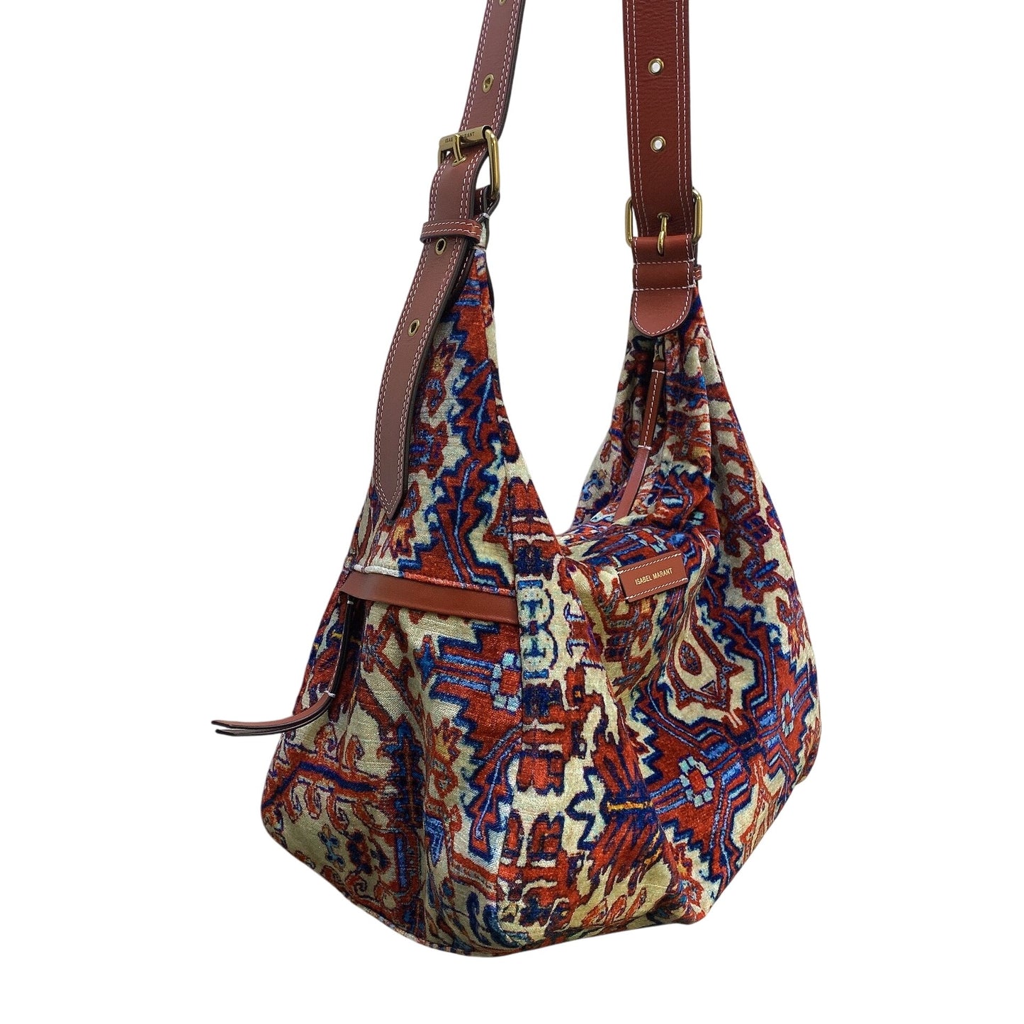 Isabel Marant Aztec-Patterned Canvas Hobo Bag