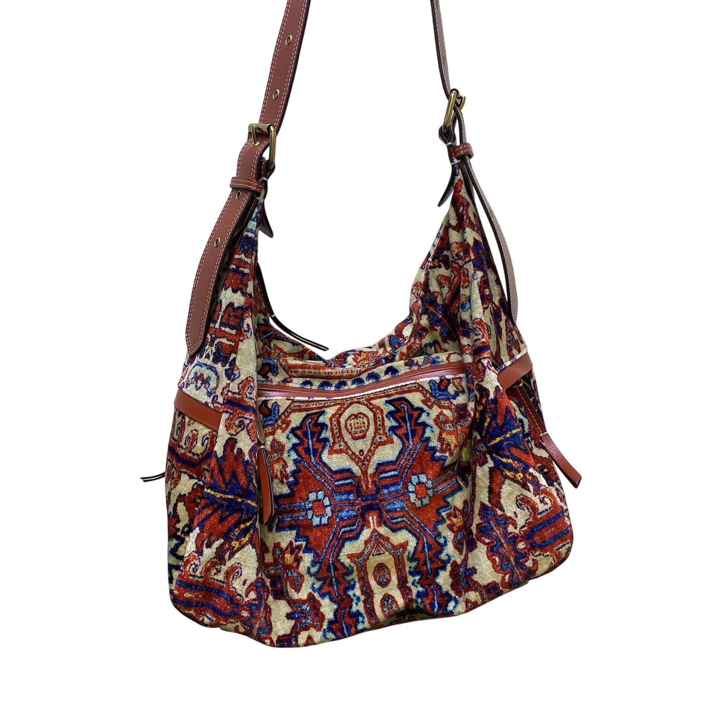 Isabel Marant Aztec-Patterned Canvas Hobo Bag