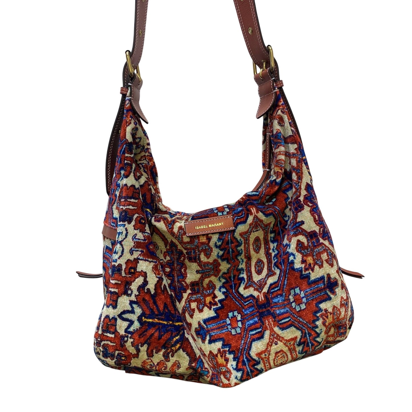 Isabel Marant Aztec-Patterned Canvas Hobo Bag