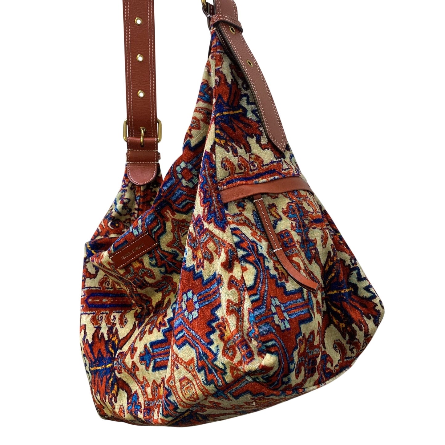 Isabel Marant Aztec-Patterned Canvas Hobo Bag