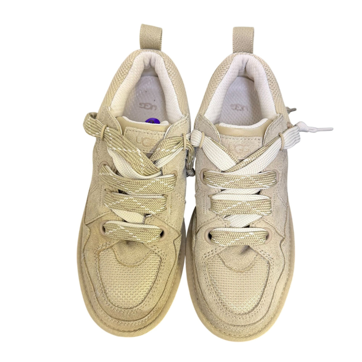 Ugg Tan Suede Sneakers With Chunky Sole Size 8