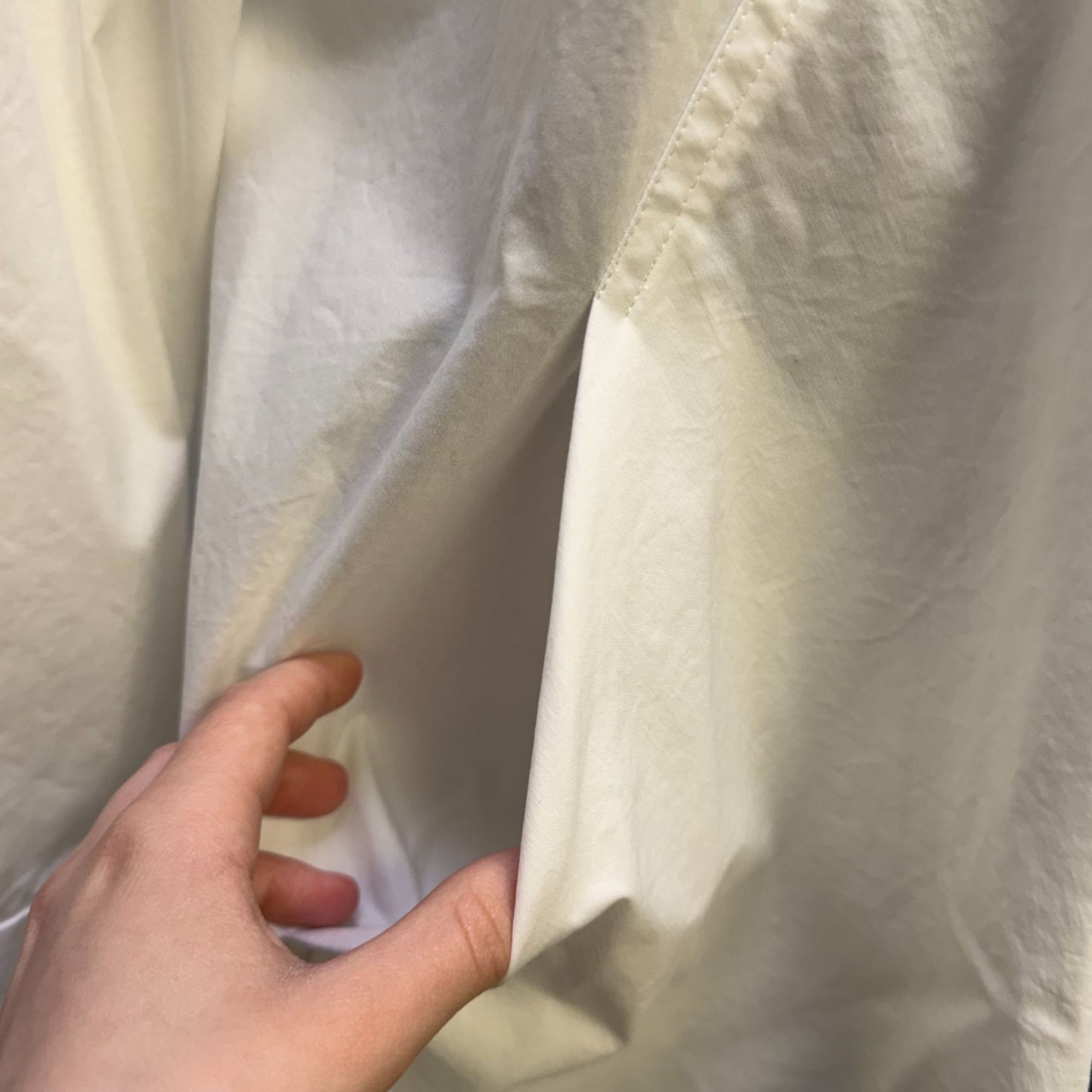 Donna Karan White Long Sleeve Tunic Blouse L