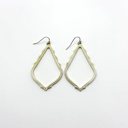 Kendra Scott Gold-Tone Textured Open Frame Earrings