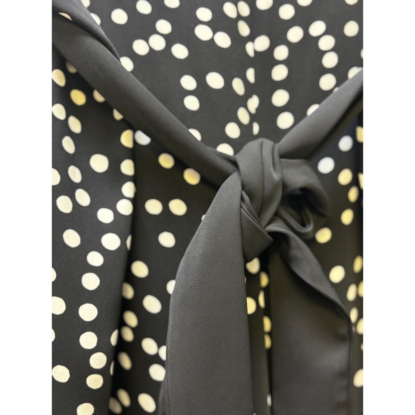 NWT Joseph Ribkoff Black Polka Dot Wide-Leg Pants Size 22
