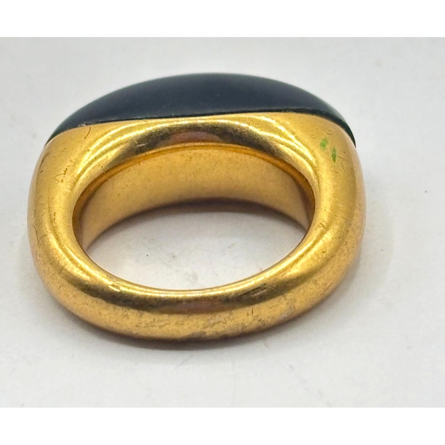 Kendra Scott Black & Gold Statement Ring Size 7.5