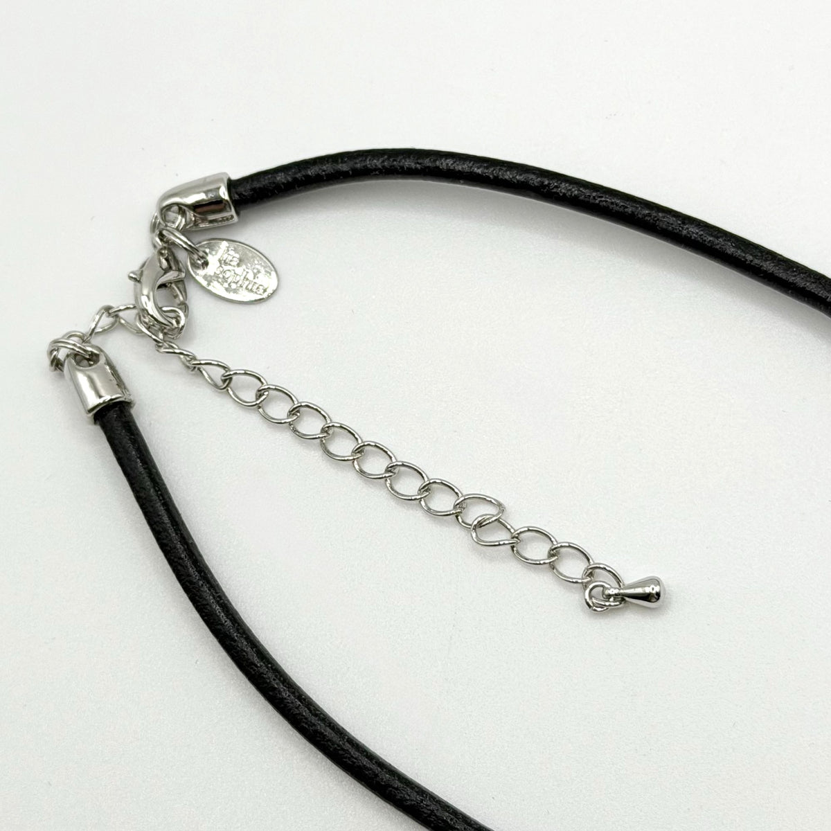 Lia Sophia Genuine Mother-Of-Pearl Teardrop Pendant Leather Cord Necklace