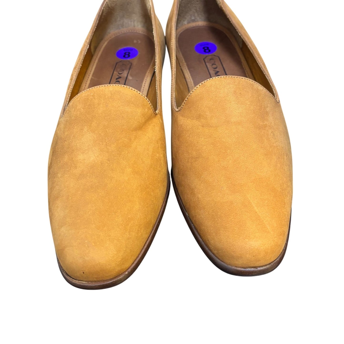 Coach Brown Suede Loafers Size 8 Made In Italy
