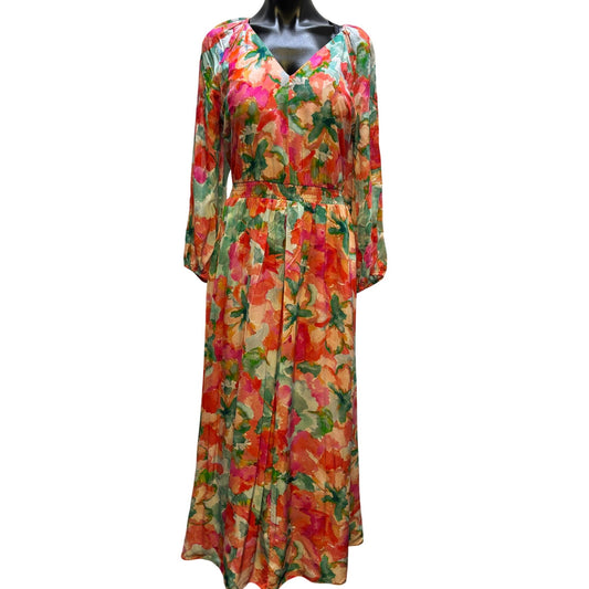 NWT Soft Surroundings Evalina Maxi Dress Tropical Floral M