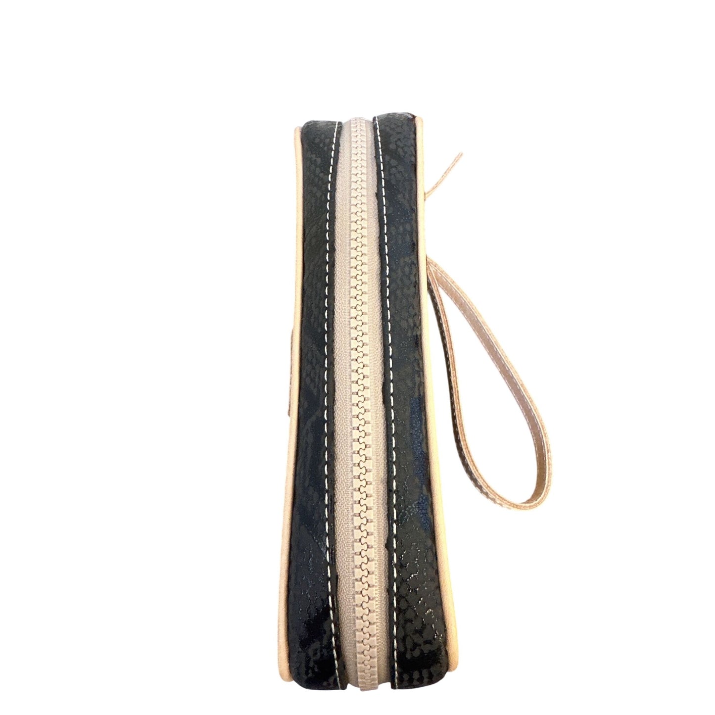 Consuela MTRA Black & Beige Snakeskin Wristlet Wallet