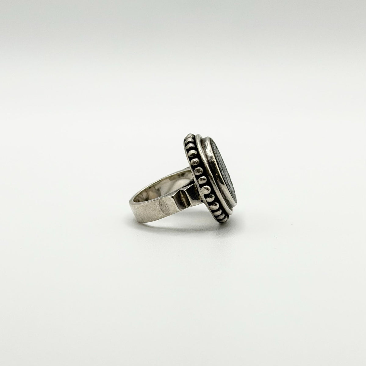 925 Sterling Silver Roman Coin Ring Size 7