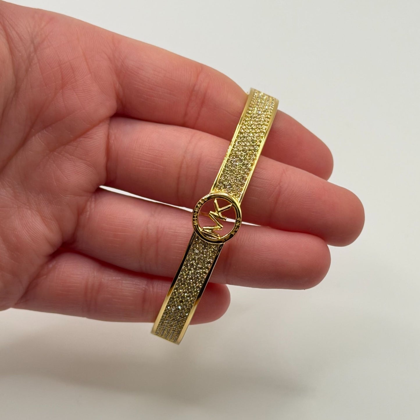 Michael Kors Gold Pave Crystal Bangle Bracelet
