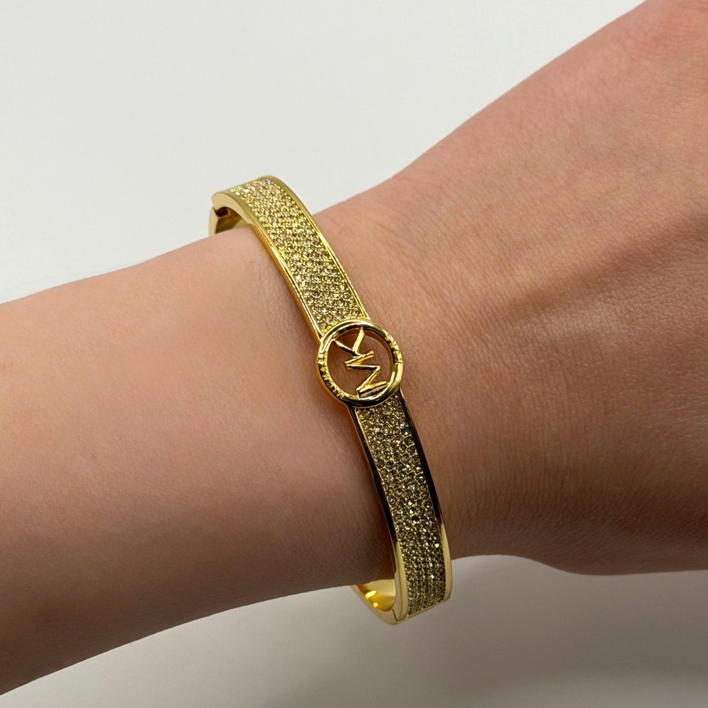 Michael Kors Gold Pave Crystal Bangle Bracelet