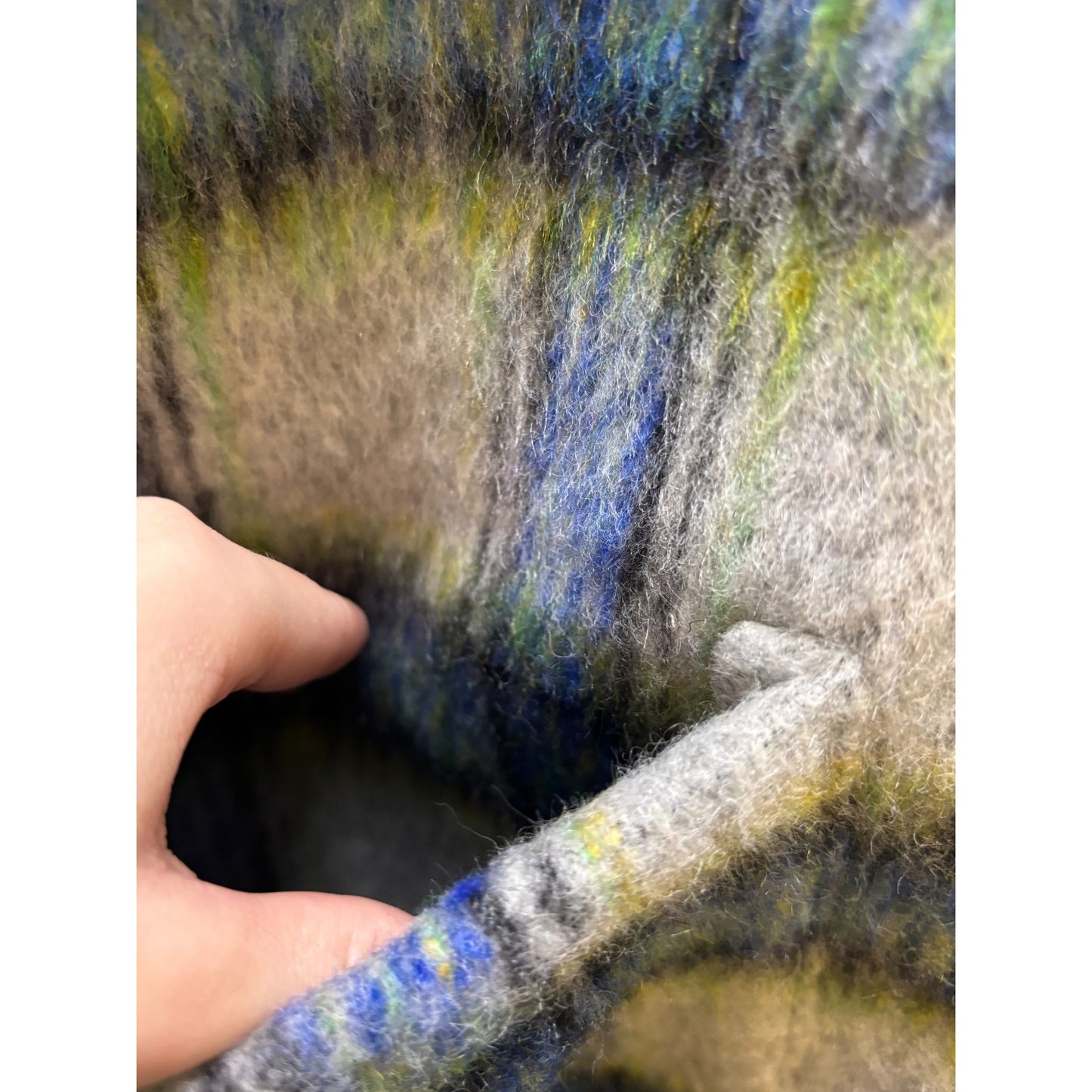 NWT Cyrus Wool Blend Plaid Coat Blue L