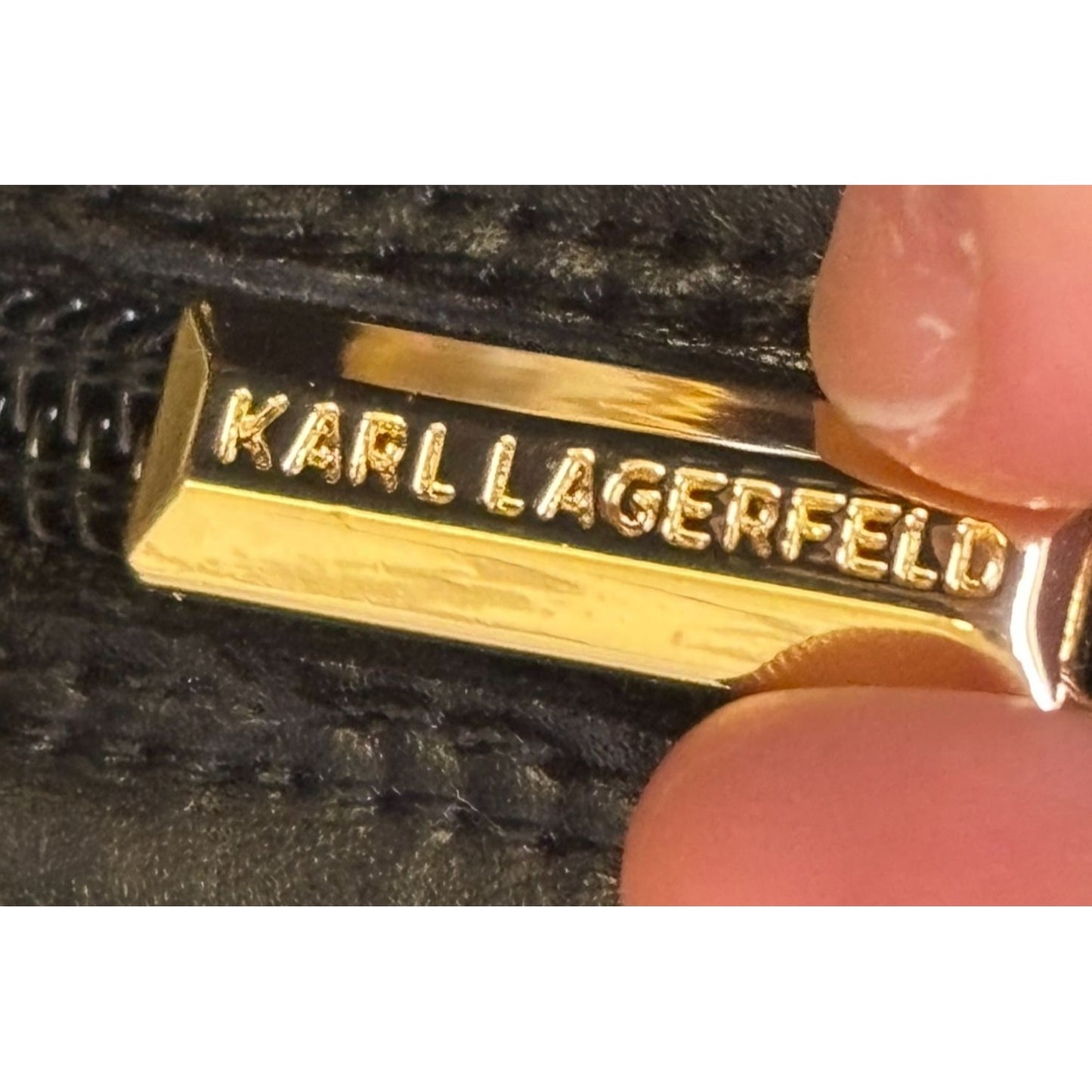 Karl Lagerfeld New Black Ankle Boots With Pearl & Gold Detail Size 9