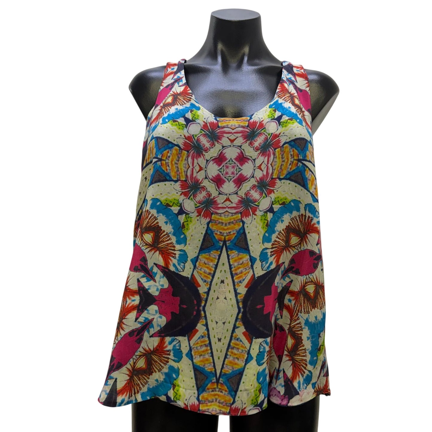 Johnny Was Reversible Tank Top Floral Multicolor S