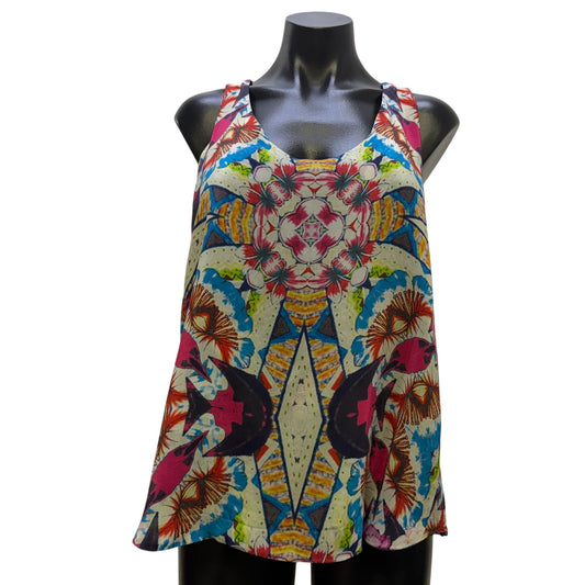 Johnny Was Reversible Tank Top Floral Multicolor S