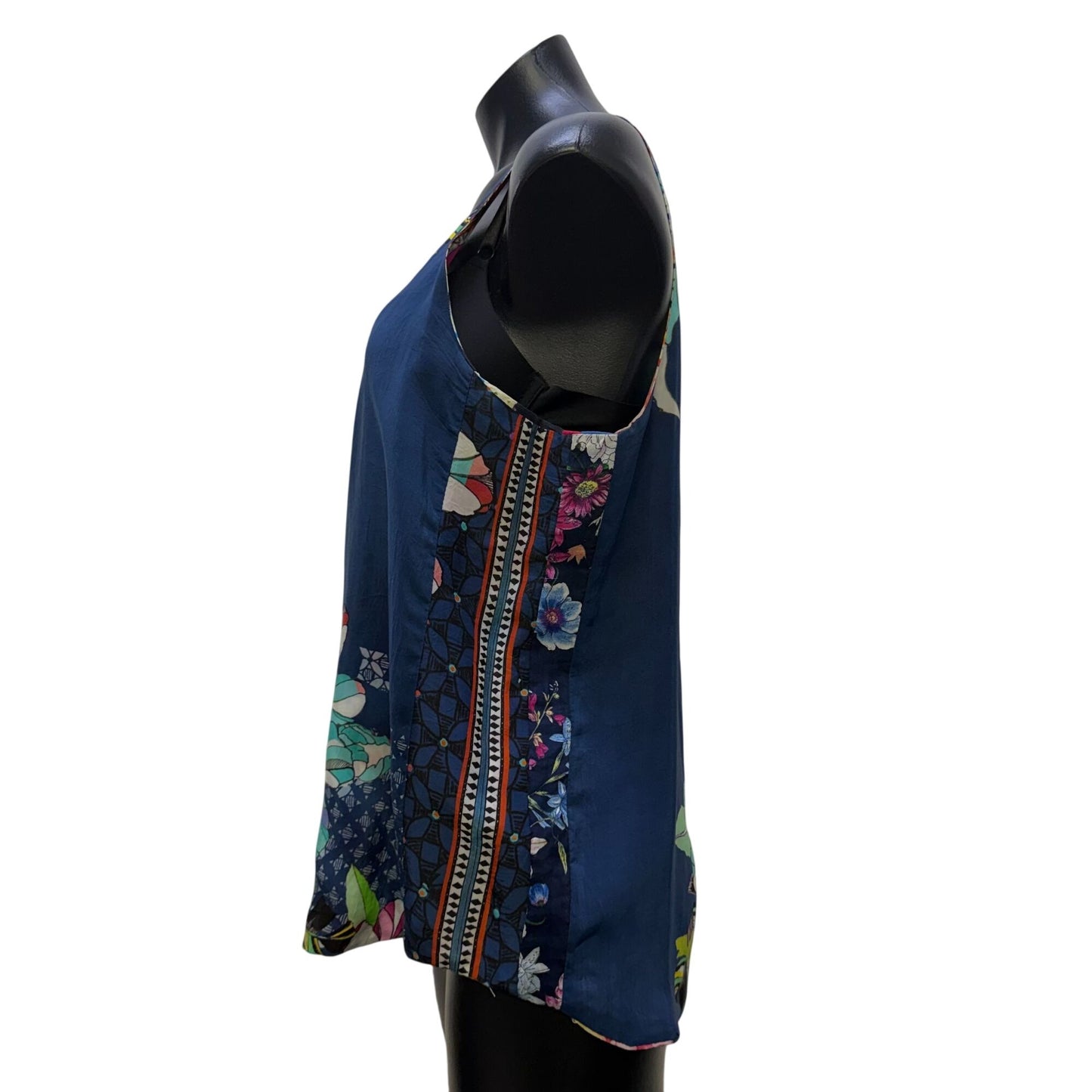 Johnny Was Reversible Tank Top Floral Multicolor S
