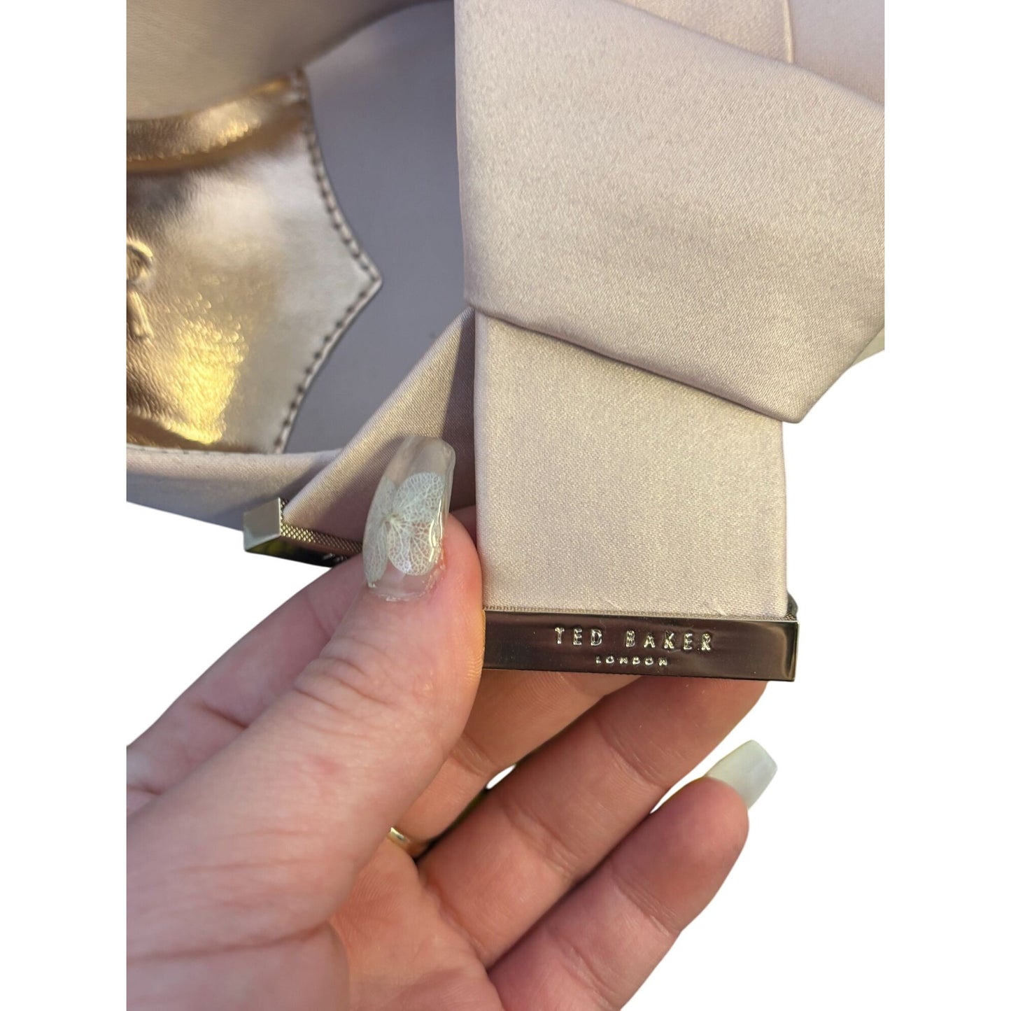 Ted Baker Satin Bow Pointed Toe Heels Pink 9