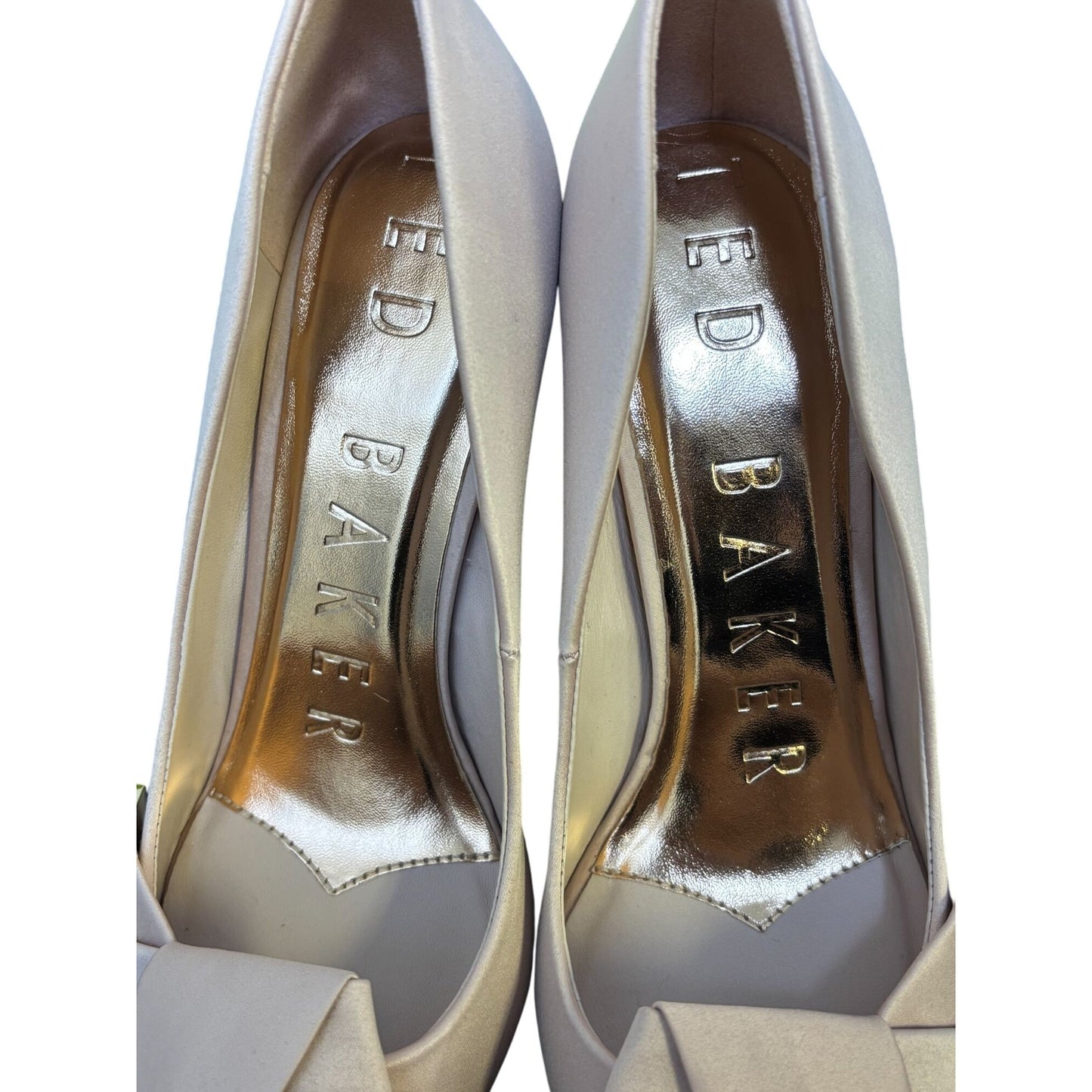 Ted Baker Satin Bow Pointed Toe Heels Pink 9