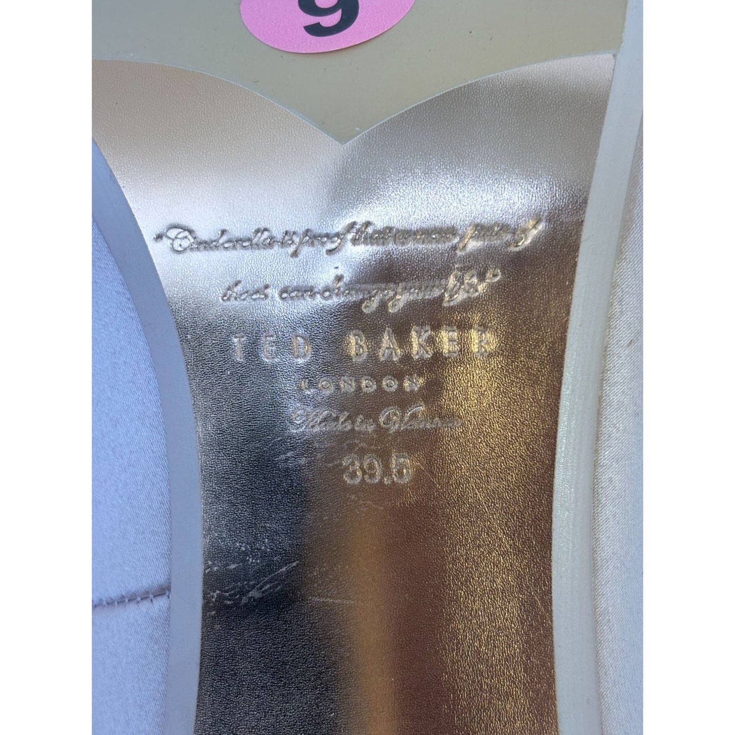 Ted Baker Satin Bow Pointed Toe Heels Pink 9