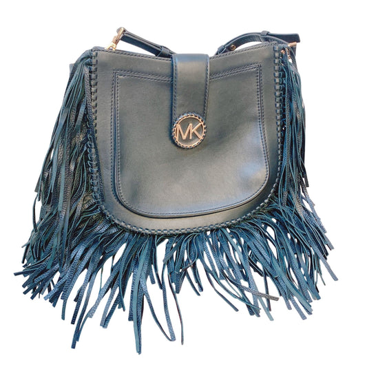 Michael Kors Fringe Leather Crossbody Bag Black