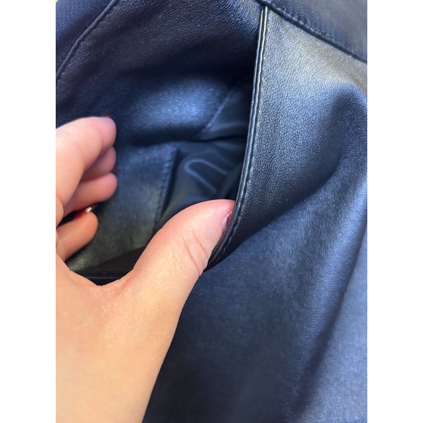 Lafayette 148 New York Black Lambskin Slim-Leg Trousers Size 4