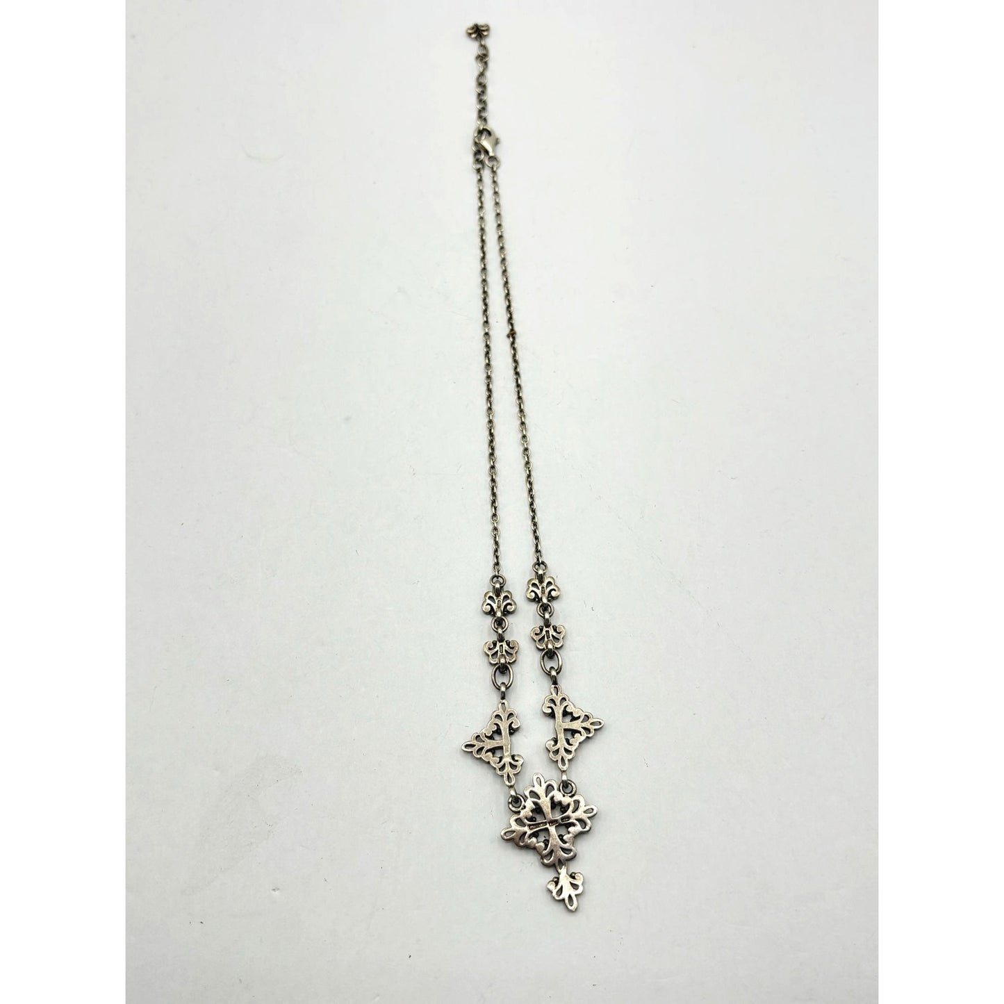 Barse Sterling Silver Ornate Floral Necklace 925