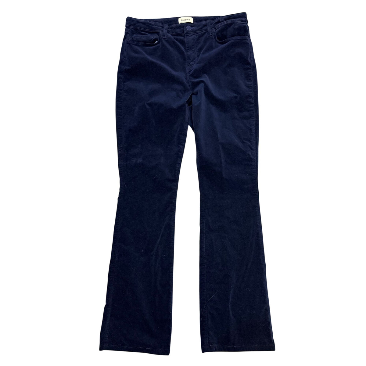 L'Agence High-Rise Straight Leg Corduroy Pants Dark Navy Size 8/29