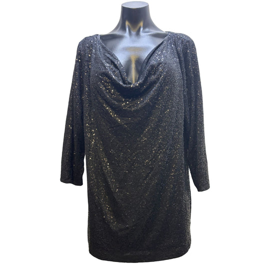 Eileen Fisher Black Sparkle Blouse 1X
