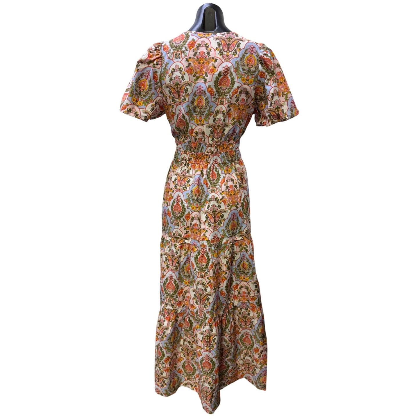 Anthropologie Floral Paisley Cotton Maxi Dress Multi M