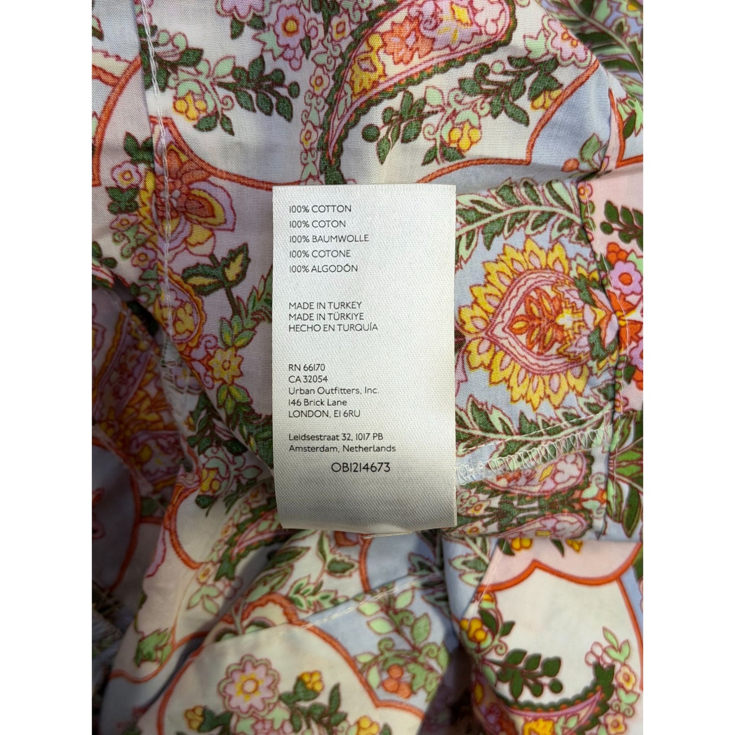 Anthropologie Floral Paisley Cotton Maxi Dress Multi M