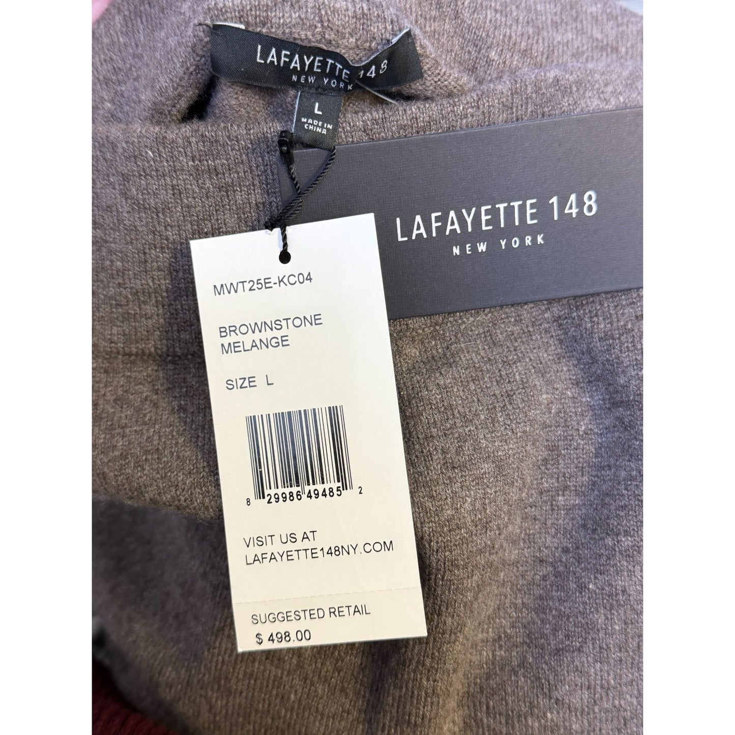 Lafayette 148 NWT Brownstone Melange Pencil Skirt L