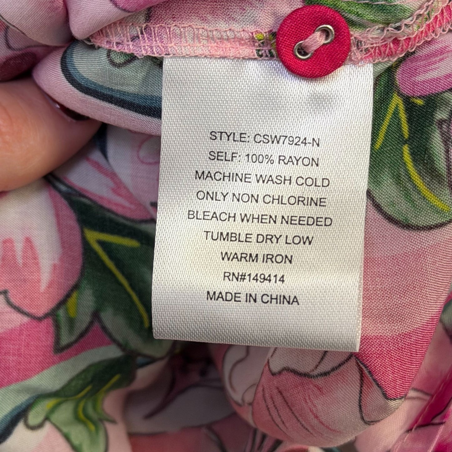 NWT Johnny Was Bocadi Button Down Shirt Blouse Floral Print Multi XL