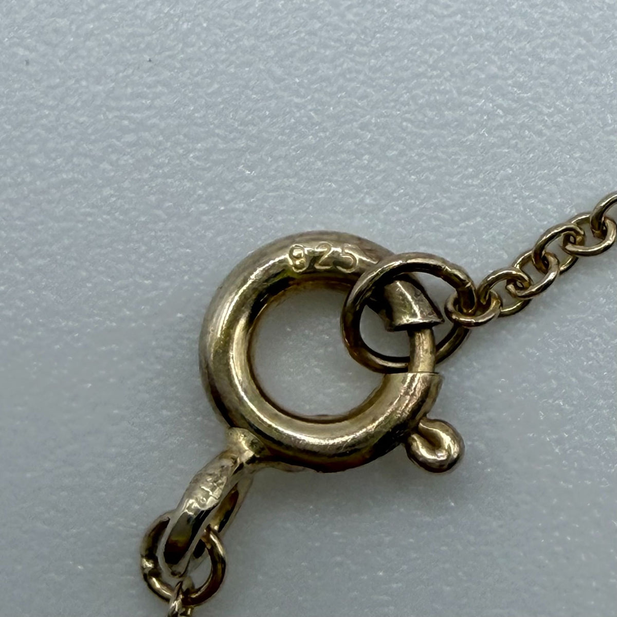 Gold-Tone 925 Sterling Silver Necklace With Square Pendant