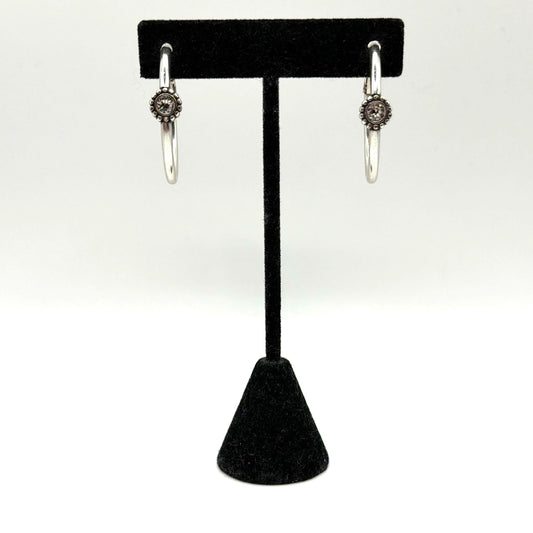 Brighton Twinkle Medium Hoop Post Earrings Silver-Tone