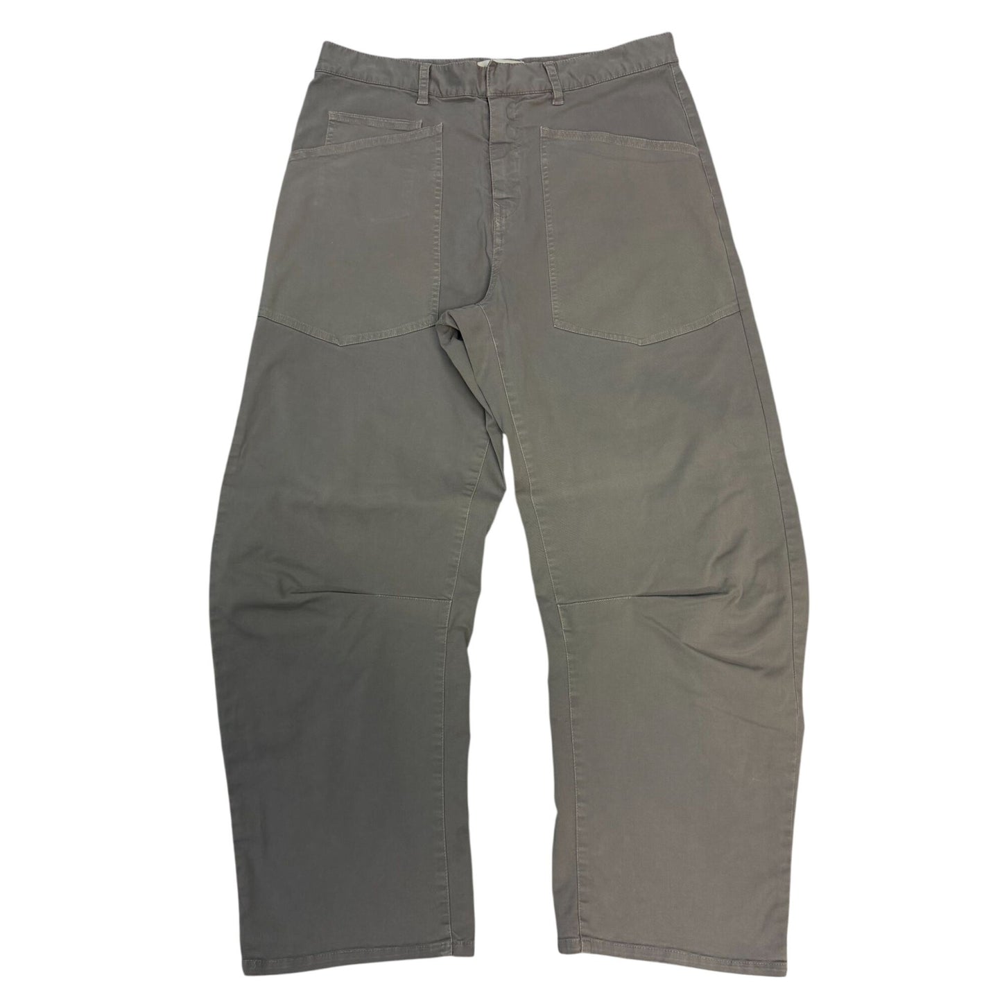 Nili Lotan Gray Cotton-Blend Utility Pants Size 6